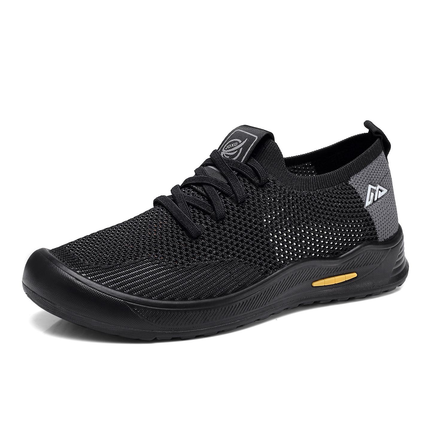 

Men s Casual Dress Shoes Non-Slip Walking Sneakers Mesh Business Oxfords Work Sports Lightweight Running Shoes for Men Summer Breathable Knitted Shoes 39 чёрный