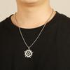 Stainless Steel Shining Sun Pentagram Pendant Necklace Supernatural Dean Statement Box Chain Necklaces Couple Women Men