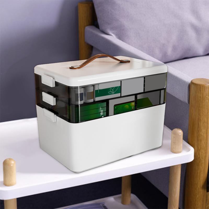 Daily Medicine Box Medicine Storage Box for Home moisture-proof Multi Layer Portable First Aid Kit Family Medicine Organizer
