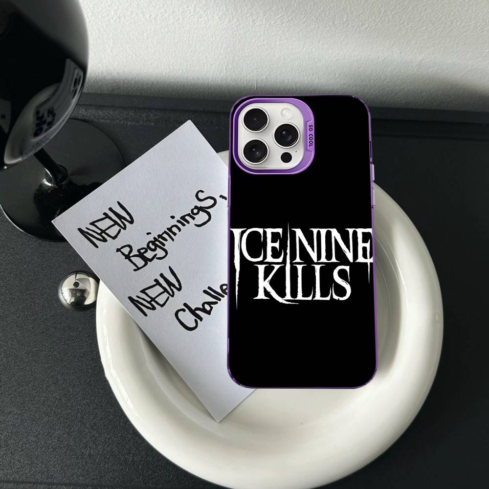 Ice Nine Kills Band Phone Case Color Silver Shell For iPhone 17 16 15 14 13 12 11 Pro Max Plus