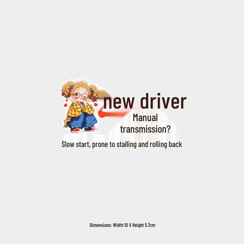Creative Manual Transmission New Female Driver Car Sticker for Rear Bumper or Window