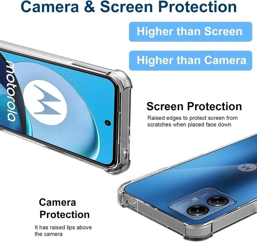 Transparent Shockproof Case for Motorola Moto G75 G85 G35 G55 5G G05 G15 E15 Protective Clear Cover Shell Fundas Coque