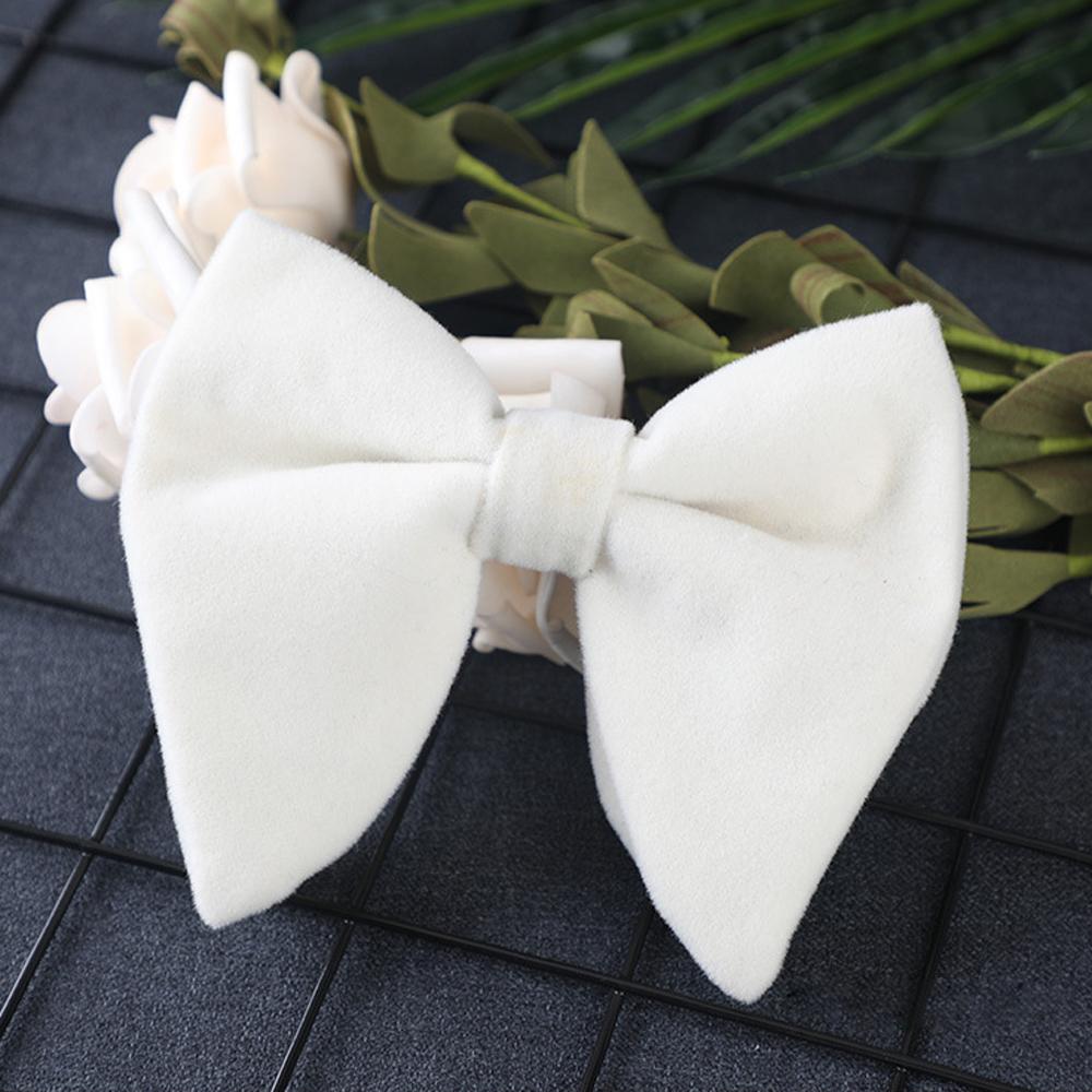 

Рождественский подарок Женские аксессуары для формальной одежды Галстук-бабочка Галстук-бабочка Рог Галстуки-бабочки Галстук на шею Посаженный бархат белый