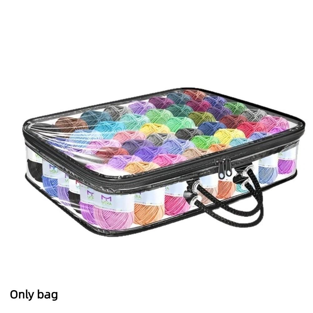 1pcs Transparent Yarn Storage Bag with Handle Multi-purpose Handheld Storage Bag Space Saving Waterproof Bed Sheet Storage Bag 1830₽