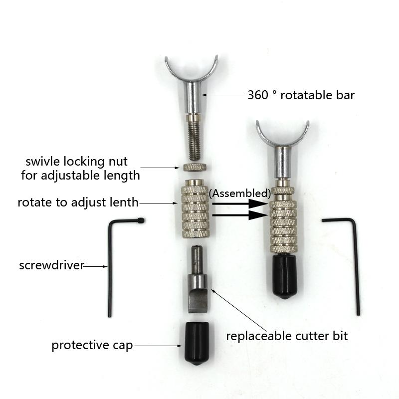 1pcs Faux Leather Punch Rotary Sculpture Tool, DIY Engrave Carving Tool For Handmade Creative Leather Craftwork Art Projects