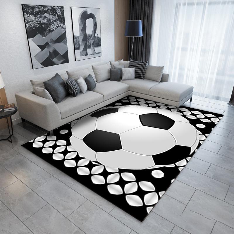 3D Football Large Carpet Rug for Home Living Room Bedroom Sofa Doormat Decor Children Play Area Rug Carpet Non-slip Floor Mat