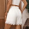 Neuer Stil Lässige Urlaubs-Shorts mit Struktur, Lockerem Kordelzug und Schnürung für Damen