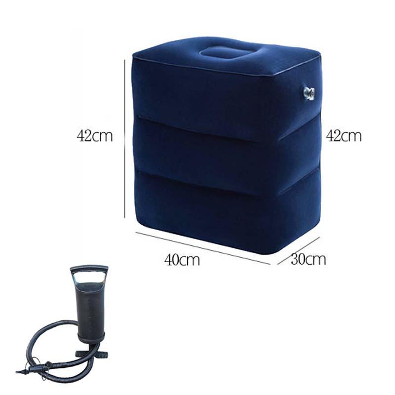 Travel Inflatable Three-layer Foot Pillow Adjustable Inflatable Footrest Sleep Sit Long-distance Train Car Foot Rest Footstool