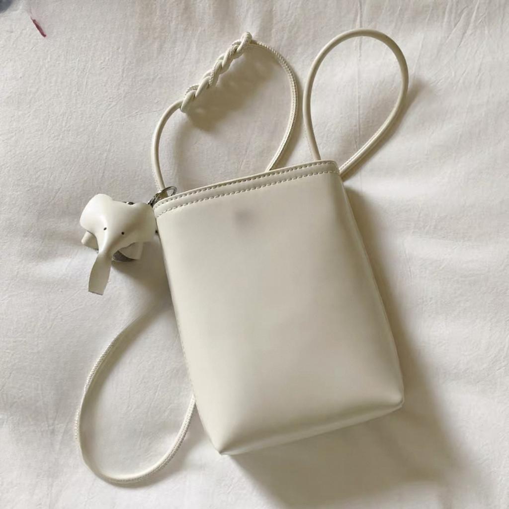 Annie's Diary Leather Mobile Phone Bag, Women's Autumn and Winter Leather Crossbody Small Bag