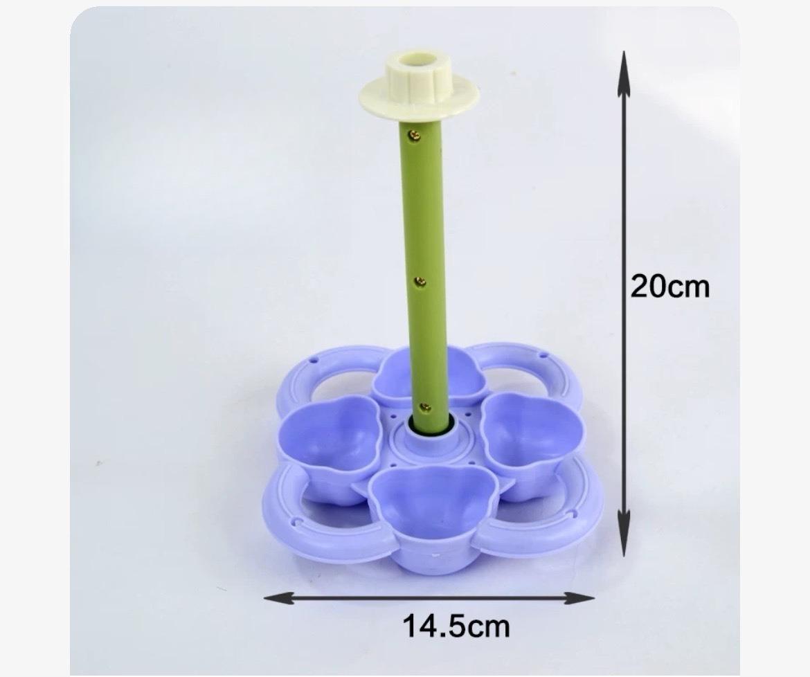 

Parrot Foraging Carousel Food Box To Relieve Boredom Bite Swing Climb Ladder Turn Around Enjoy PeonyBird Petal-shaped Food Plate
