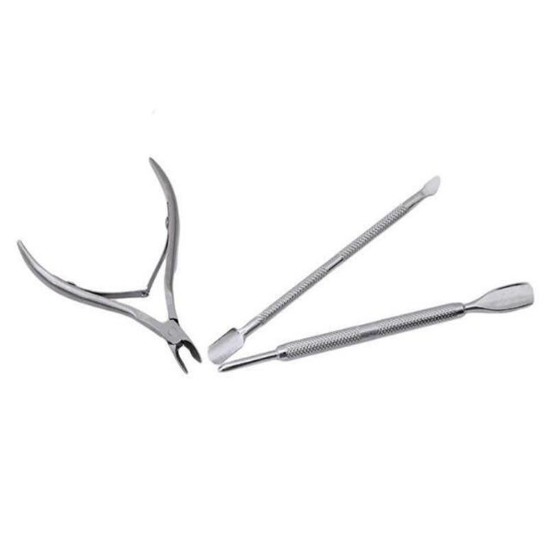 Stainless Steel Nail Art Cutter Scissor Cuticle Clipper Pusher Dead Skin Remover Kit Manicure Pedicure Tools Nails Set