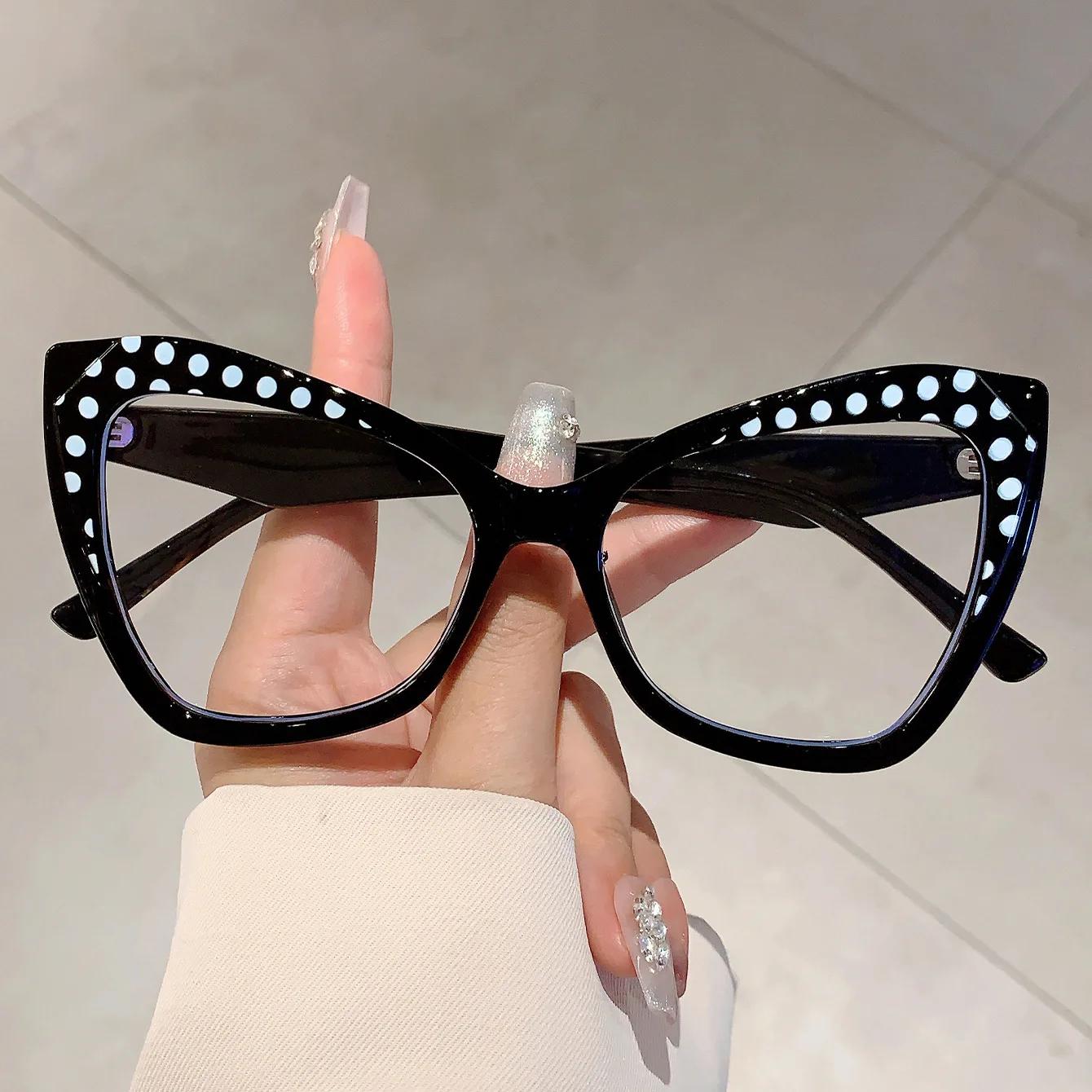 

Vintage Anti Blue Ray Blocking Butterfly TR90 Eyeglasses Women For Female Luxurious Brand Style Designer Myopic Prescription Ready Optical Frame