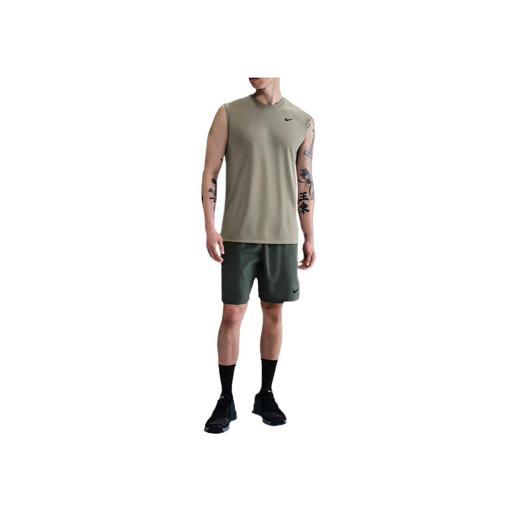 Nike Dri-Fit Legend Fashion Simple Popular Versatile Sleeveless Round Neck T-Shirt Men Tops Light-Army-Green DX0992-321