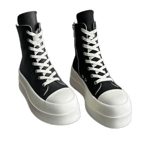 Fashion thick-soled heightening shoes for girls are trendy and cool in summer, new lace-up muffin board shoes for women with skirts, niche short boots