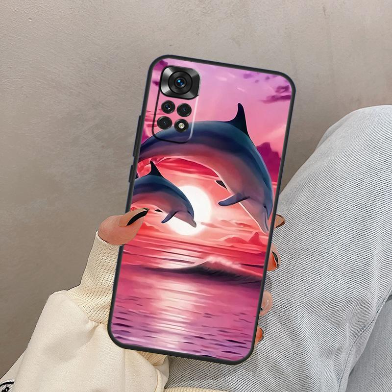 Dolphin For Xiaomi Redmi Note 14 10 11 12 13 15 Pro Plus Case Cover For Redmi 15 15C 14C 10C 12C 13C