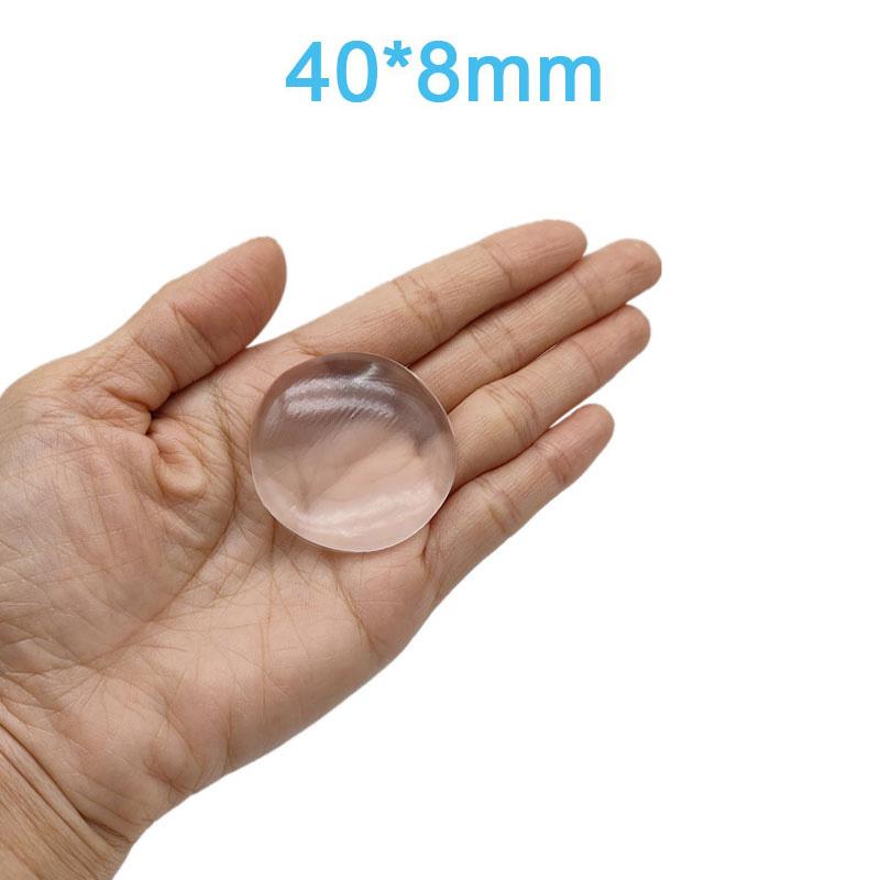 

1/3/6 шт. Бесшумный дверной упор, настенная защита, дверная ручка, защитная заглушка, прозрачные самоклеящиеся круглые защитные накладки на бампер 40 x 8mm 1Pcs