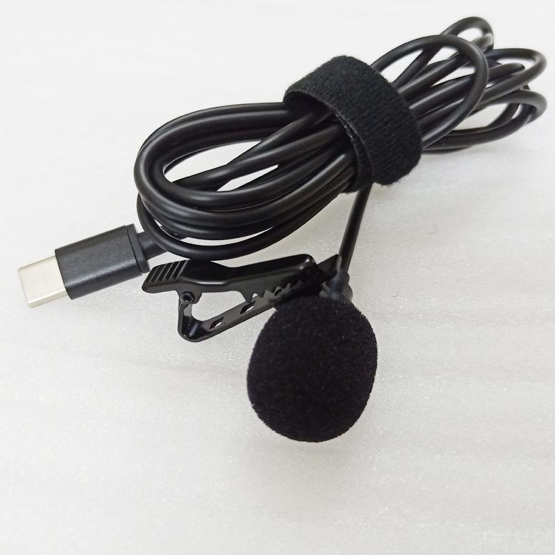 Type-C Collar Microphone for Mobile Live Broadcast, Recording, Interviews, and Karaoke