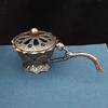 Creative Lotus Incense Burner with Handle Retro Copper Lotus Hollow Out Incense Stick Burner Brass Craft Home Office Decoration
