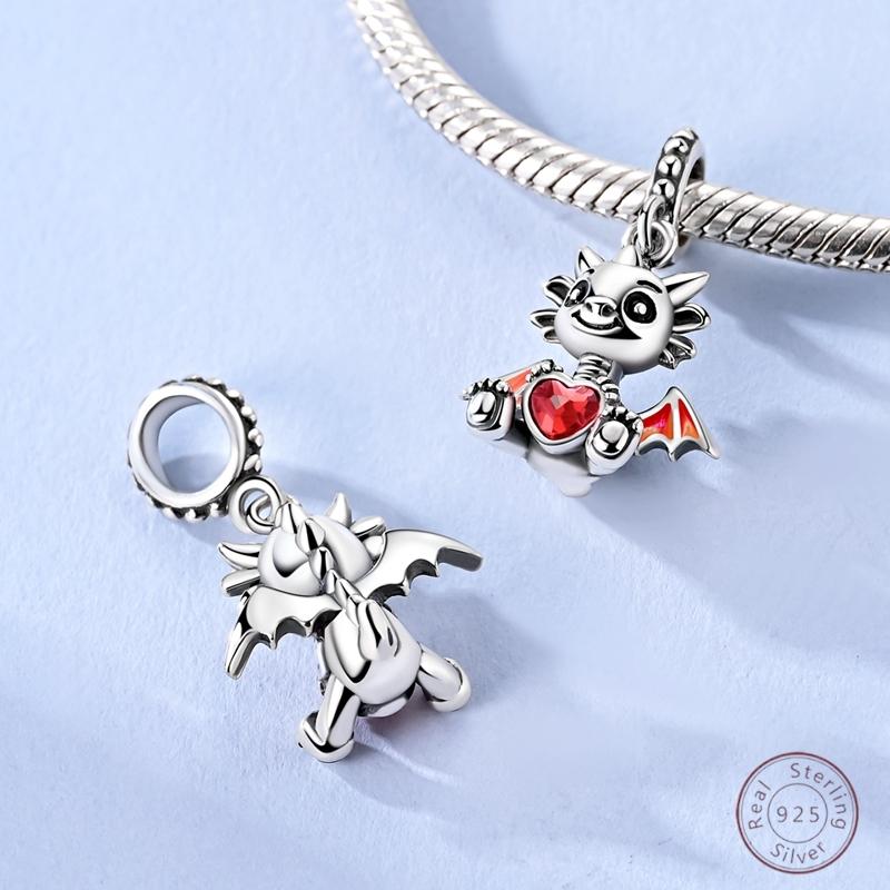 New Arrival Charm Beads Small Dragon Copper Pendant 3Mm Diy Party Christmas Exquisite Jewelry Making Gift