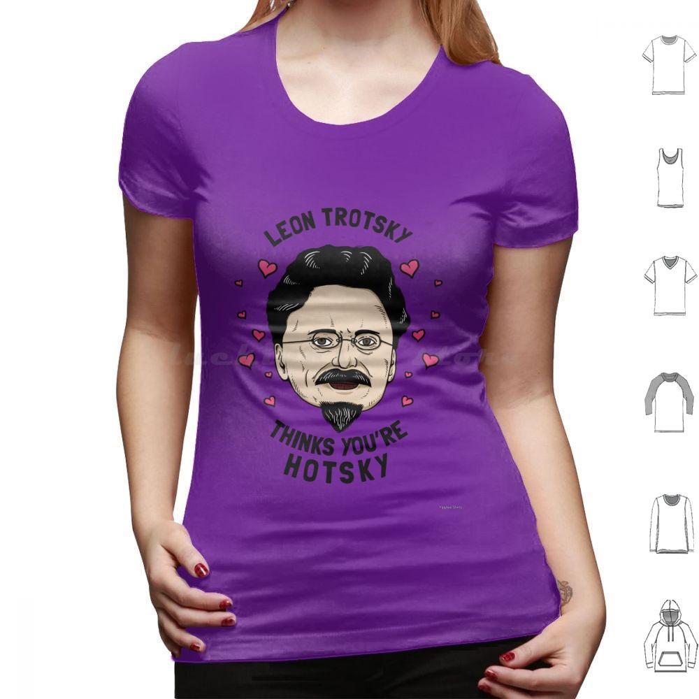 Leon Trotsky Pensa Che Tu Sia Hotsky Maglietta Cotone Uomo Donna Stampa DIY Meme Comunisti Meme Socialisti Leon Trotsky Pensa Che Tu Sia