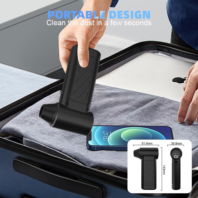 High-Speed Wireless Mini Hurricane Duster: Handheld, Portable Turbine Fan for Outdoor Use