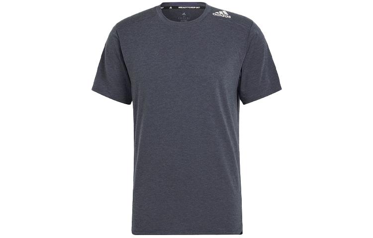 Adidas T Shirts Men s Gray Crew Neck Moderate Straight Fit HB9205 S