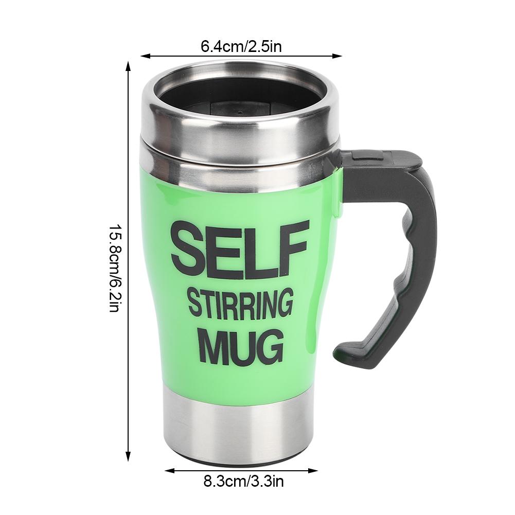 Elektrische Kaffee Milch Automatischer Mischbecher Edelstahl Intelligenter Selbstmischender BecherGrün 320ml