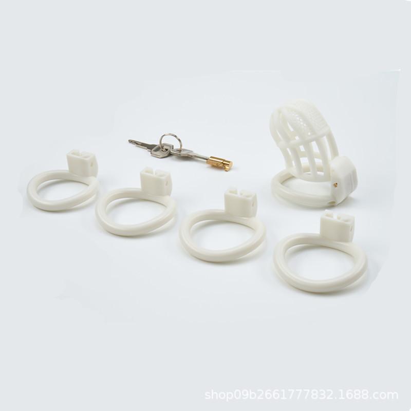 Long Hive Grid Chastity Lock Sex Prohibition Anti-Derailment Cock Cage Adult Sex Product