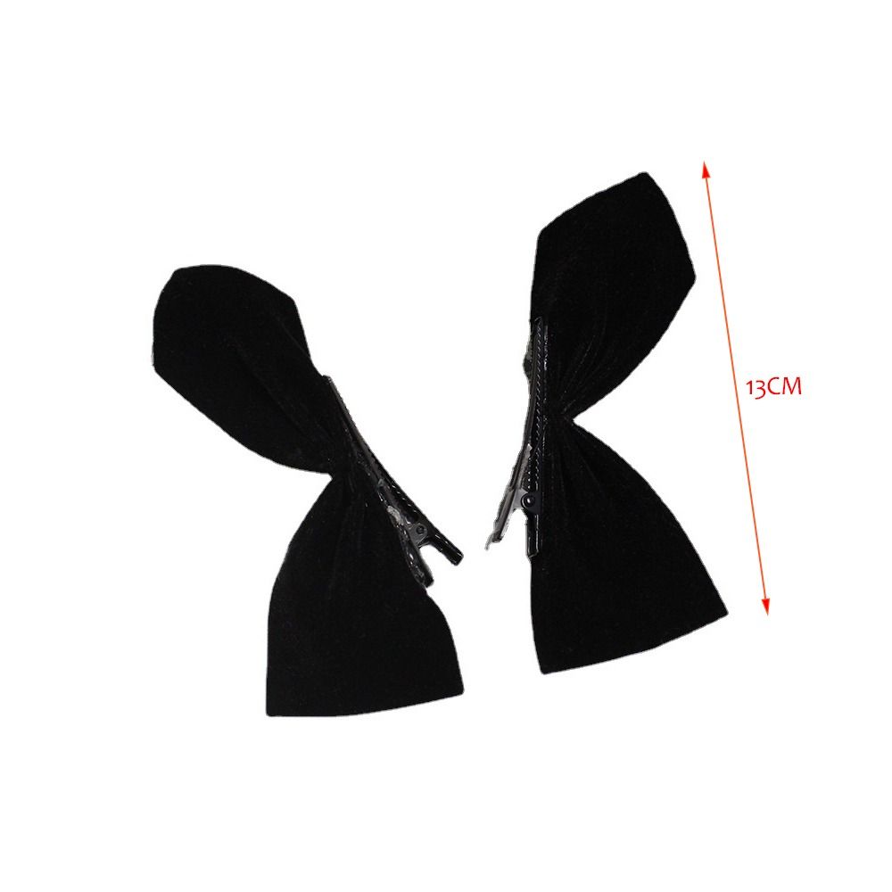2pcs/set Solid Satin Bobby Hairpin Bowknot Hair Clip Elegant Bow Hair Clip  Girls