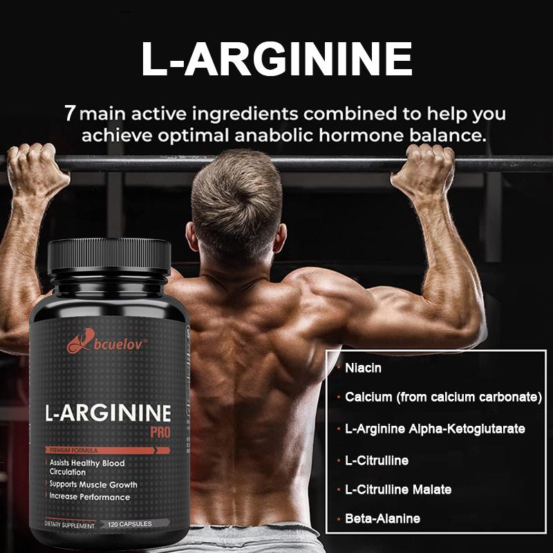 BCuelov Arginine PRO Capsules Contains Arginine Citrulline to Boost Blood Circulation and Improve Exercise Performance 120 Capsules