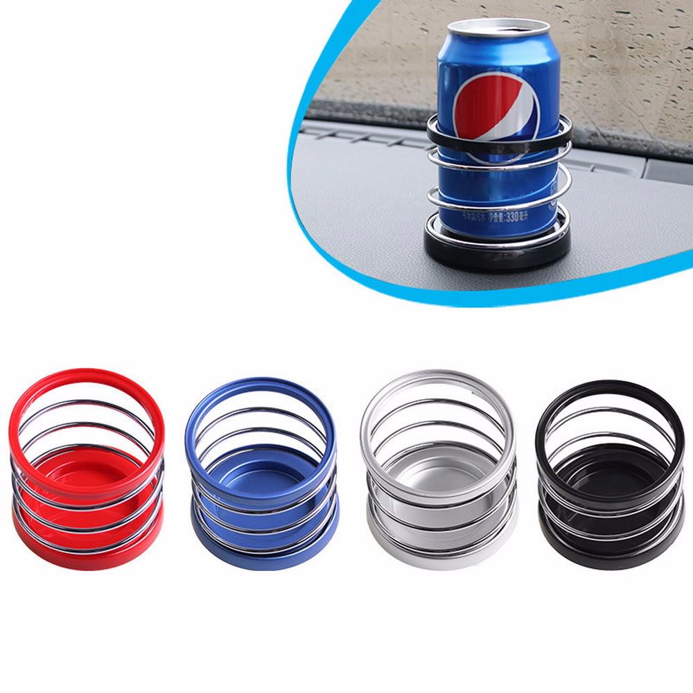 Car Spring Folding Cup Bracket Drink Phone Mobile Holder Dashboard Bottle Holder