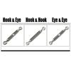 1 Stück M4/M5/M6/M8 Spannvorrichtung Linienspanner Haken & Öse Kettenspanner Neu Drahtseilspanner