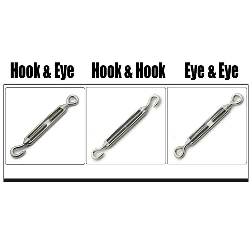 1Pcs M4/M5/M6/M8 Tension Device Line Hooks & Eye Turnbuckle Chain Rigging New Wire Rope Tensioner