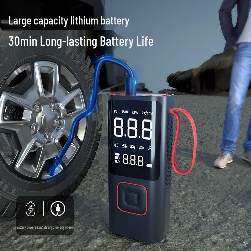 Wireless Portable Air Pump & Power Bank for Tires and Bicycles