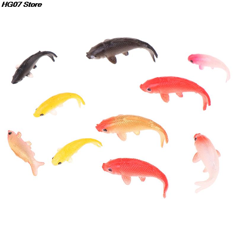 1/5pcs Mini Fish Model Miniature Model Fish Carp Simulation Animal Kids Toys DIY Decorative Goldfish Figurines Home Decor