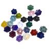 Natural Gemstone Carved Flower Ornaments - Small Drilled Decorative Craft