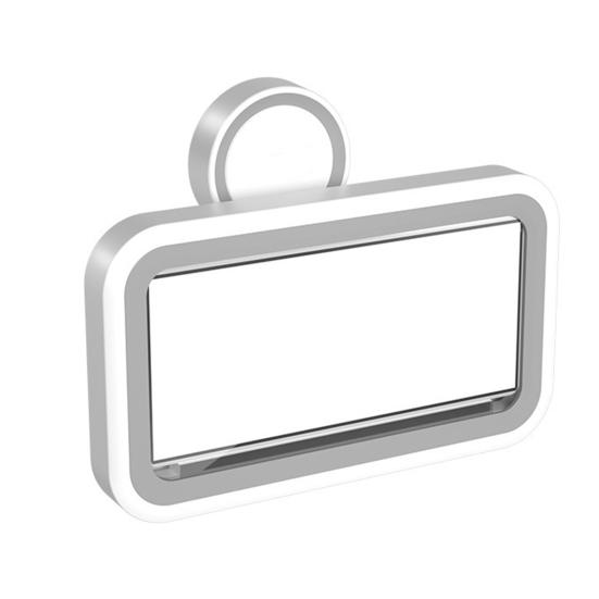 

Waterproof Bathroom Phone Mount Suction Cup Mobile Phone Box with Clear Anti-Fog Lid Rotatable Splash-Proof Phone Holder for Kitchen белый