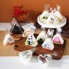 100 stuks Leuke Cartoon Driehoek Rijstbal Verpakkingszak Zeewier Sushi Vormzak Sushi Bento Accessoires Zeewier Rijstbal Sushi Zak