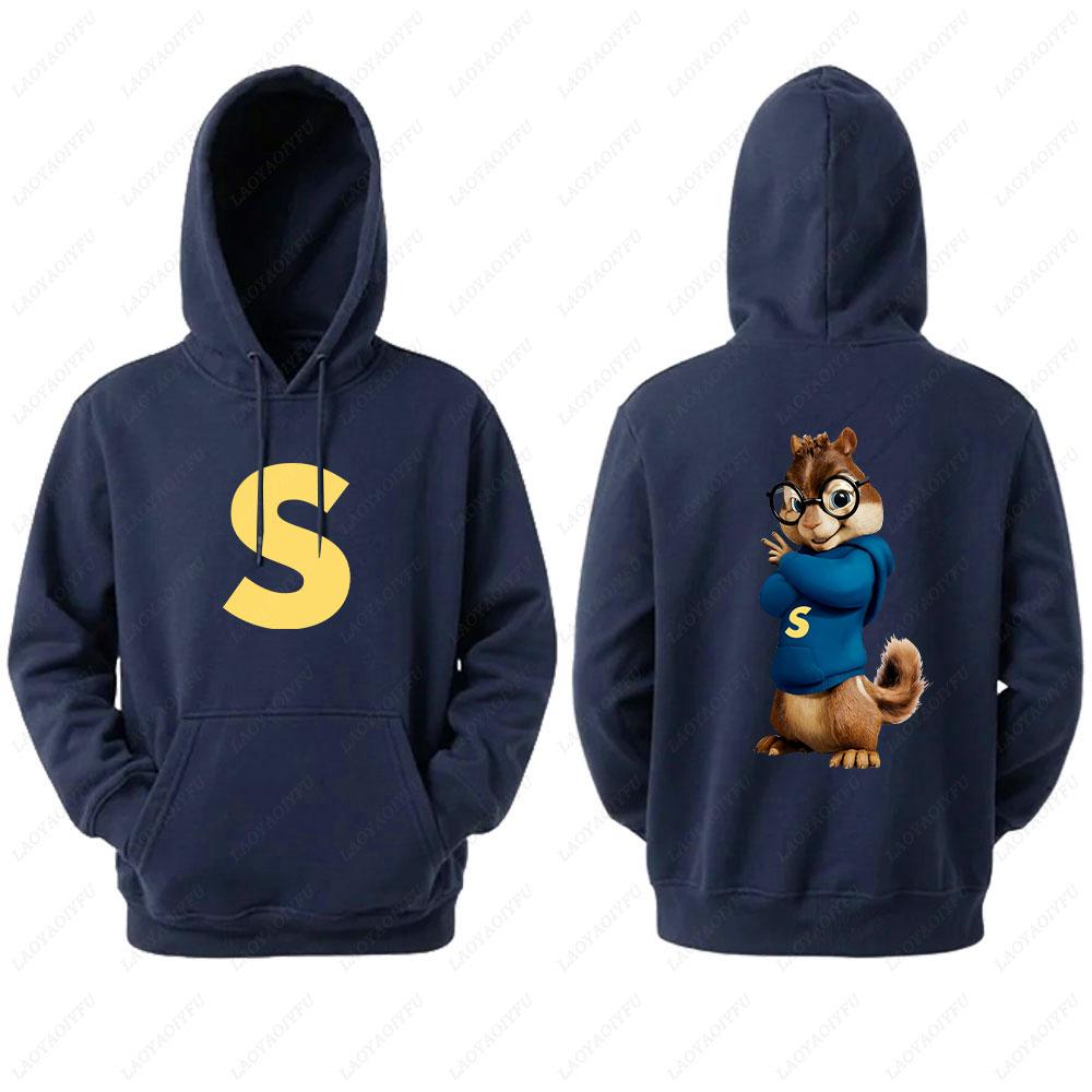 Alvin and The Chipmunks: The Squeakquel's Pullover Woman Manfashion Drop Shoulder Hoodie Is Available for Best Friend Sweatshirt