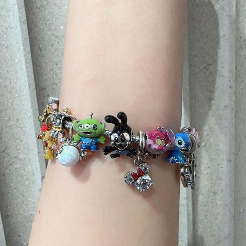 Tree Spirit Cheshire Cat Stitch Bead Giant Dumbo charms plata de ley 925 original Fit Bracelet DIY Jewelry Making Women's Gift