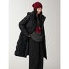 JUZUI Women's Maillard Hooded Waist-Cinching Goose Down Jacket