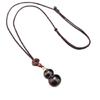 Lightweight Zinc Alloy and Wood Pendant Necklace Featuring Adjustable Chain for Sensitive Skin and Fashion Versatility