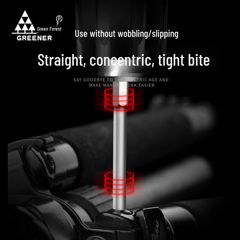 Green Forest High-Hardness Ball Head Magnetic Hex Screwdriver for Electric & Hand Drills