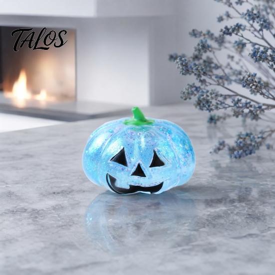 Pumpkin Shape Squeeze Toy Halloween Stress Relief Toy, Spooky Head Hand Exercise Ball Clear Glitter Sugar Ball, Party Favors