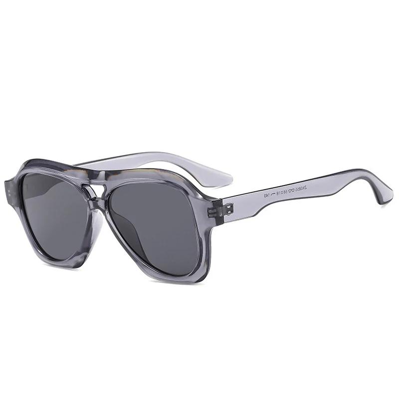 

Fashion Oversized Frame Double Bridges Pilot Sunglasses for Women Vintage Retro Jelly Color Sunglasses UV400 Men Trending Punk Sun Eyeglasses Oculos As the picture