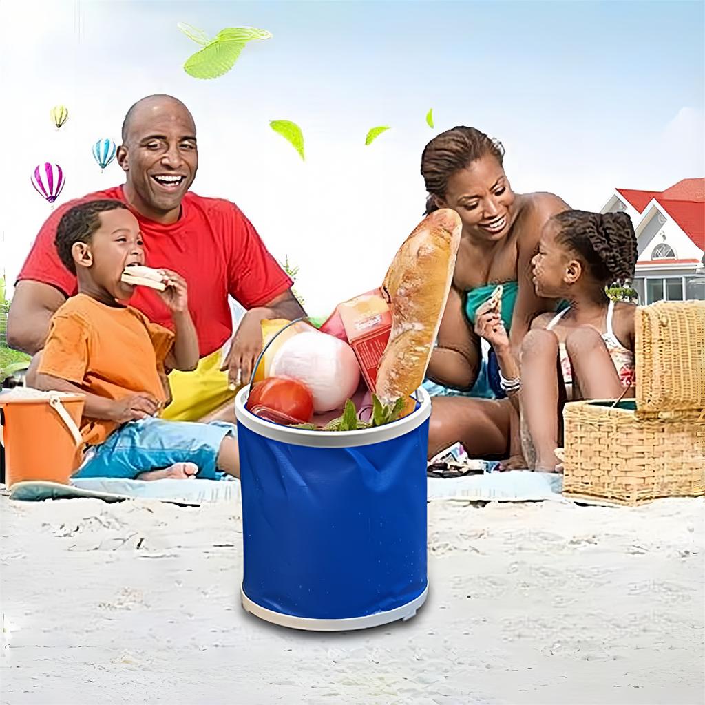 10L 11L 15L 19L Collapsible Oxford Bucket Car Washing Buckets Portable Folding Bucket  Space Multifunctional Waterproof