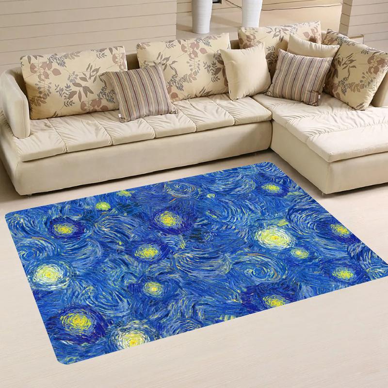 

Ultra-Soft Flannel Plush Area Rug Non-Slip Warm Floor Mat for Living Room Bedside Large Size Home Decor 100x150cm