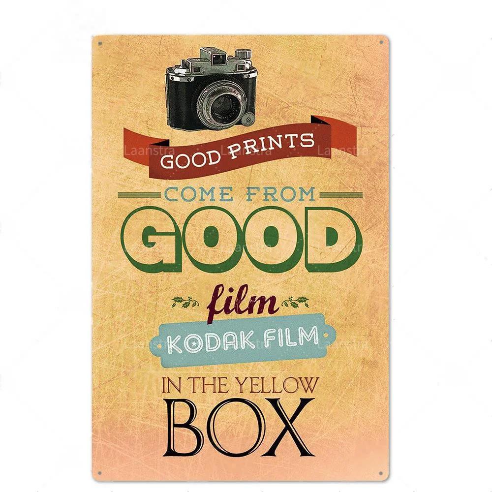 Металлический постер Пленочный фотоаппарат Kodak Все вместе сейчас Ретро Жестяные таблички Настенный декор Клуб Бар Жестяная картина Художественное украшение Постер 20x30cm(7.8x11.8inch)