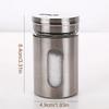 Stainless Steel Spice Shaker Seasoning Cans Rotate Camping Barbecue Jars Spice Storage Box Salt Sugar Pepper Storage Bottle