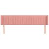 Headboard with Ears Pink 183 X 16 X 78 88 Cm Velvet